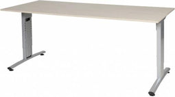 Verstelbaar Bureau - 180x80 Eiken - alu frame