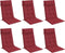 vidaXL - Stoelkussens - 6 - st - hoge - rug - oxford - stof - wijnrood