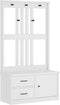 vidaXL - Halboom - SANDENS - wit - 87x40x159,5 - cm - massief - grenenhout
