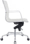 Feel Furniture - Luxe Executive bureaustoel van 100% rundleer - Lage rugleuning - Wit