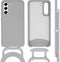 iMoshion Hoesje Geschikt voor Samsung Galaxy S21 FE Hoesje Met Koord - iMoshion Color Backcover met afneembaar koord - Grijs