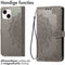 imoshion Hoesje Geschikt voor iPhone 15 Hoesje Met Pasjeshouder - imoshion Mandala Bookcase - Grijs