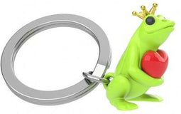 Metalmorphose sleutelhanger De Kikkerkoning met Hartje - Groen