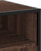 vidaXL - Tv-meubel - 91x40x46 - cm - bewerkt - hout - metaal - bruin - eikenkleur