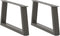 vidaXL - Eettafelpoten - 2 - st - V-vormig - 50x(30-31,3) - cm - staal - antraciet
