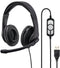 Hama HS-USB300 - Over-Ear headset - Beweegbare microfoonarm en mute-knop - Zwart