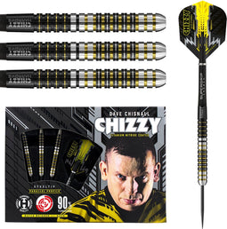 Harrows CHIZZY - Steeltip dartpijl - 90% Tungsten 24 g - ZwartGeelZilver