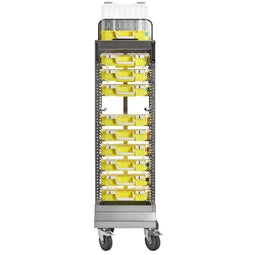 Raaco CarryLite Trolley 4x8 - Mobiele aluminium trolley - Ruimte voor 10 CarryLite-boxen - Zilver