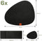 KitchenLove Placemat Set - Vilt - Hittebestendig - Antislip - Zwart (6 stuks)