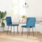 vidaXL - Eetkamerstoelen - 2 - st - fluweel - blauw