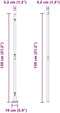vidaXL - Hekpalen - met - Basisplaten - 7 - stuks - Ø32mm - 68,5cm - Gegalvaniseerd - Staal
