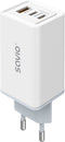 Savio LA-07 adowarka Sieciowa GaN 65W Biaa Hoofdtelefoons, Headset, Tablet, Telefoon, Horloge Wit AC Buiten