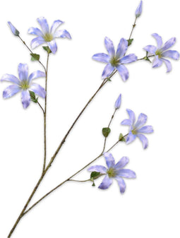 Silk-ka Kunstbloem-Zijden Bloem Clematis Tak Blauw 114 cm