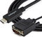 Startech CDP2DVIMM1MB - USB-C naar DVI-D Adapterkabel - 1 m - Zwart