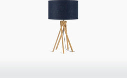 GOOD&MOJO Tafellamp Kilimanjaro - Blauw/Bamboe - Ø32cm - Scandinavisch,Bohemian