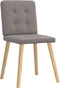 vidaXL - Eetkamerstoelen - draaibaar - 2 - st - stof - taupe
