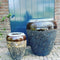 Mica Decorations Etna Plantenbakken - H68 x Ø55 cm - Klei - Bruin - Set van 2