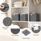 Woltu Opvouwbare Opbergboxen Set van 3 - Stevige Stoffen Kubussen - 32.5x32.5x32 cm - Grijs (set van 3)