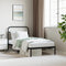 vidaXL - Bedframe - met - hoofdbord - metaal - zwart - 100x190 - cm