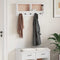 vidaXL - Wandkapstok - SANDNES - wit - 87x12x35 - cm - massief - grenenhout