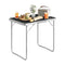 Woltu Opvouwbare Campingtafel Aluminium en MDF Zwart 70 x 60 x 50 cm