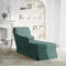 vidaXL - Chaise - longue - met - bolster&rechterarmleuning - fluweel - donkergroen