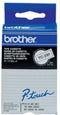 Brother TC-291 - Labeltape 9mm - Zwart op wit - 7,7m