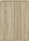 vidaXL - Dressoir - 60x31x84 - cm - bewerkt - hout - sonoma - eikenkleurig