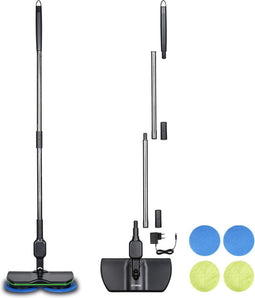 Hyundai Electronics Feather - Elektrische dweil machine - Draadloos met dubbele roterende koppen - Groenzwart