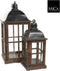 Set van 2 lantaarns grand bruin