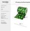 tectake Privacyfolie - 70 meter - 19 cm hoog - UV-bestendig - buxus - 401882
