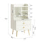 SoBuy Nachtkastje FBT101-W - Bijzetkastje - 2 uitschuifbare lades - 43 x 36 x 81 cm - Wit