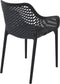 Tuinstoel - Siesta Air XL Stapelbaar - Met Armleuning - Zwart Design