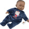 Llorens babypop Zareb donker met kleding en speen 42 cm