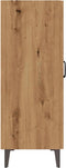 vidaXL - Dressoir - 70x34x90 - cm - bewerkt - hout - artisanaal - eikenkleur