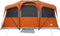 vidaXL - Familietent - met - Ramen - Koepel - Grijs - & - Oranje - - - 10 - Personen - - - Waterdicht