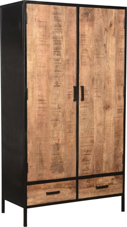 Livingfurn - Kabinetkast Sturdy 170x100cm - Mangohout en Gecoat Staal