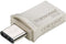 Transcend JetFlash 890 - USB-stick - 32GB USB 3.2 Gen 2 en USB-C - Grijs