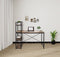 VDD Industrial Vintage Design - Bureau computertafel - 3 opbergplanken - bruin zwart