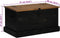 vidaXL - Opbergkist - HALDEN - zwart - 91x48x47 - cm - massief - grenenhout