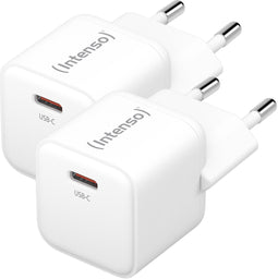 Intenso W30C - Power Adapter - 30W USB-C Snelladen - Wit (2 stuks)