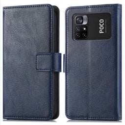 iMoshion Hoesje Geschikt voor Xiaomi Poco M4 Pro 5G Hoesje Met Pasjeshouder - iMoshion Luxe Bookcase - Donkerblauw