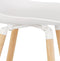 Alterego Mini Tatsu - Witte Barkruk - Natuurlijke Houten Poten - 48x46x89cm