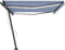 vidaXL - Luifel - automatisch - met - LED - en - windsensor - 500x350 - cm - blauw - wit
