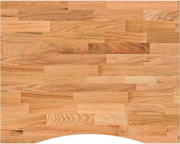 vidaXL - Bureaublad - rechthoekig - 100x80x2,5 - cm - eikenhout - lichtbruin