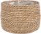 Mica Decorations Jorck - Plantenmand Ø18 x H15 cm - Handgemaakt van Zeegras - Bruin