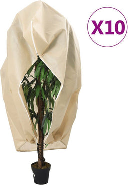 vidaXL - Plantenhoezen - met - ritssluiting - 10 - st - 70 - g/m² - 1,2x1,8 - m