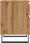 vidaXL - Nachtkastjes - 2 - st - 40x35x50cm - bewerkt - hout - artisanaal - eikenkleur