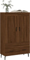 vidaXL - Hoge - kast - 69,5x31x115 - cm - bewerkt - hout - bruin - eikenkleur