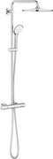 GROHE Euphoria - Regendoucheset Opbouw - hoofddouche 31cm - massage handdouche rond - chroom